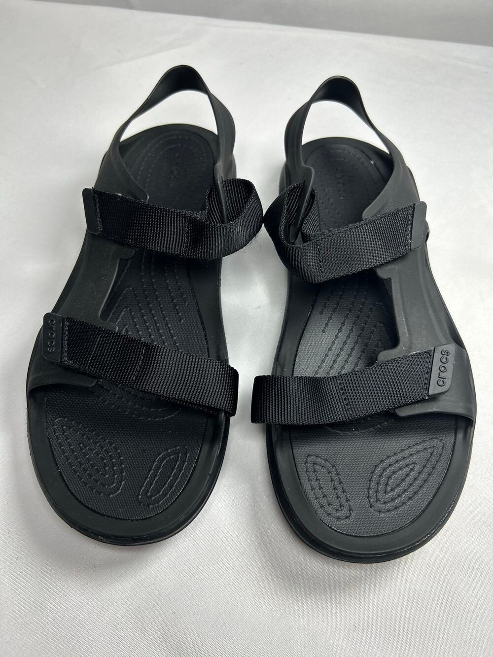 NWOT Crocs Swiftwater Expedition Sandal Shoes Strap  Black Rubber  men Size 11 M